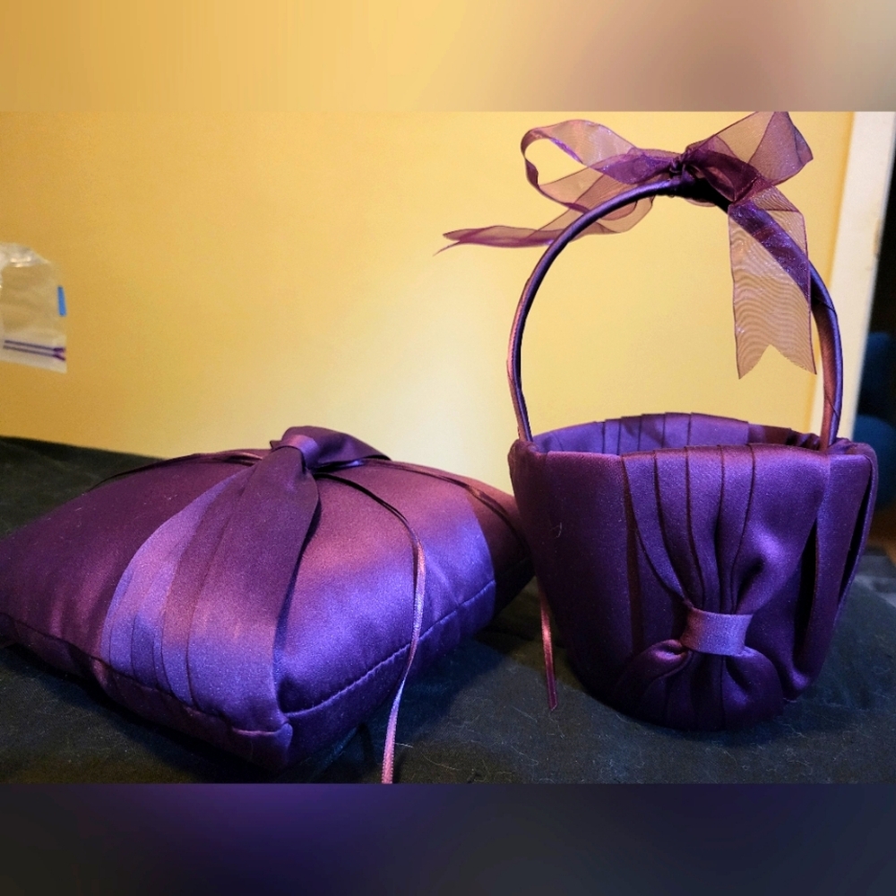 Flower basket and ring bearer pillow